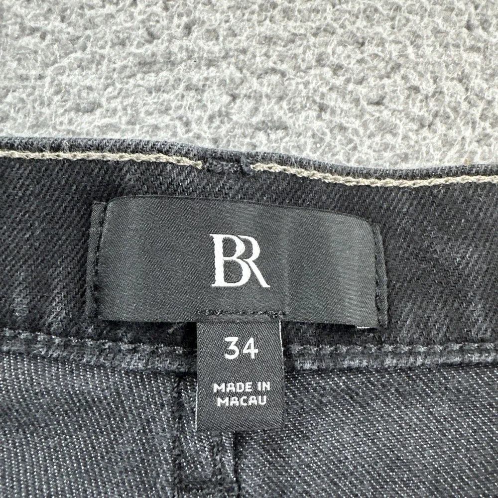 Banana Republic High Rise Slim Fit Jeans Women 34 Black Stretch Premium Denim